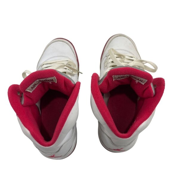 Air Jordan Retro 5 GS White/Varsity Red Sneakers Youth Size 6Y C331 - Picture 3 of 7